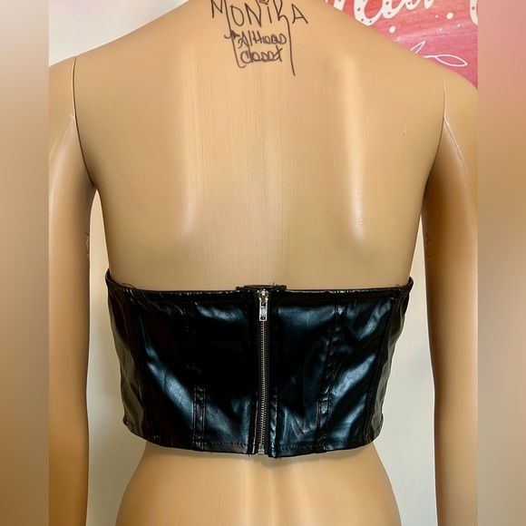 Faux leather tube top - Picture 5 of 8